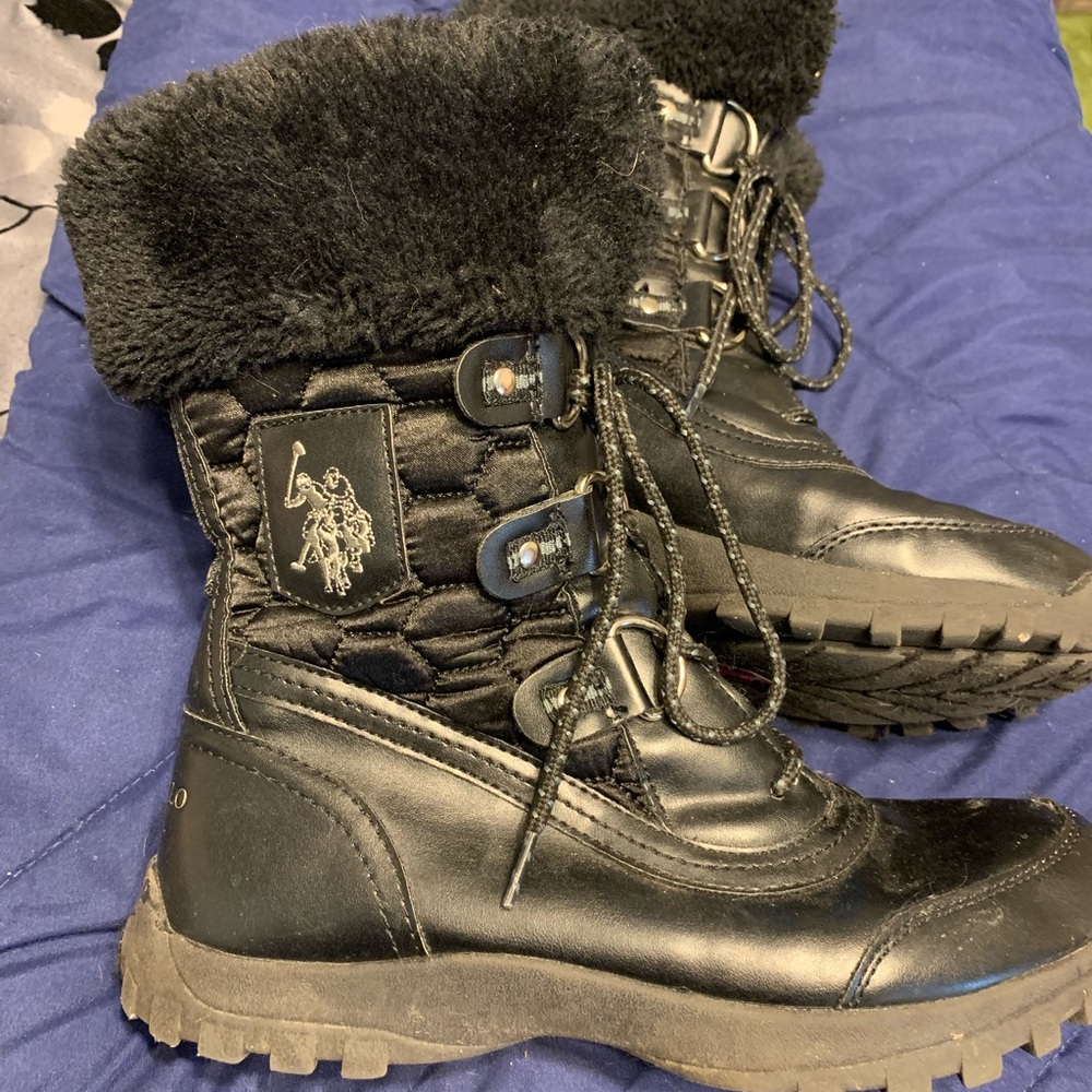 U.S. Polo black womens boots 8M. Wore 3X